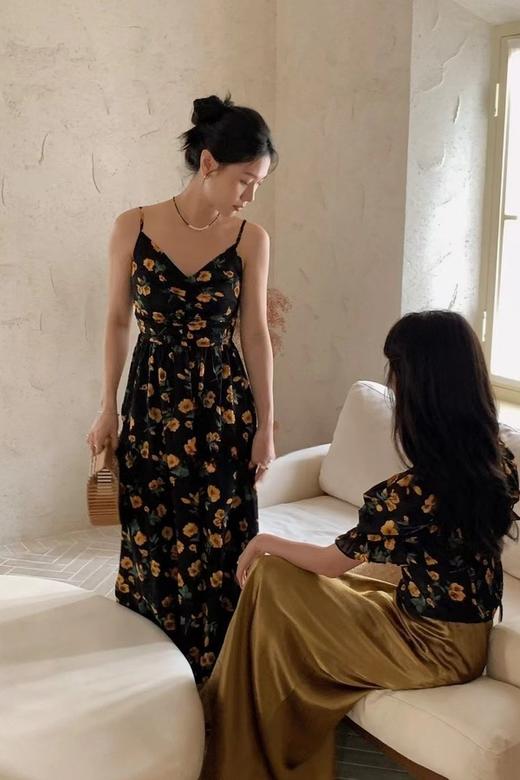 SUMMER & SAGE 法式复古碎花吊带长裙 20493 商品图2