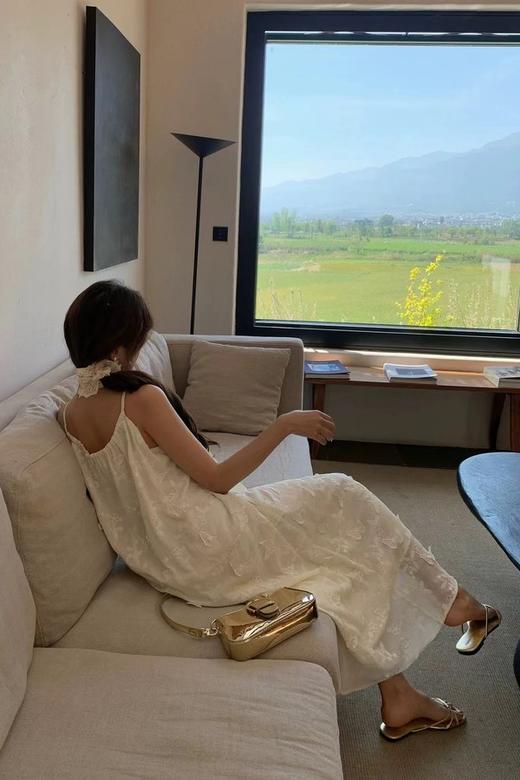 ANSUABEL 度假浪漫提花无袖连衣裙 20526 商品图2