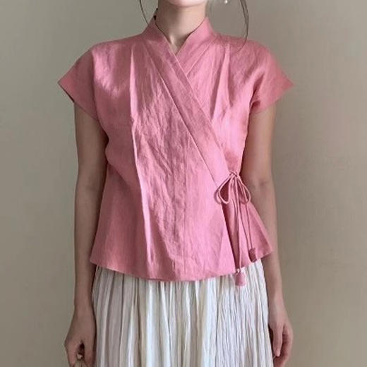 裁缝学苑AQ492新中式斜襟系带小衫纸样女装上衣服装打板图纸样板 商品图2