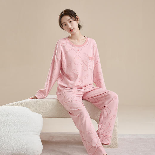 康妮雅女士长袖长裤套头套装 商品图5