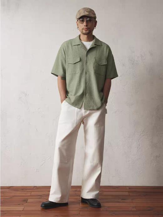 SUPERTOFU(SPTF)/YZ-SS25-S068/泡泡纱古巴领 两袋工装短袖衬衫 商品图3