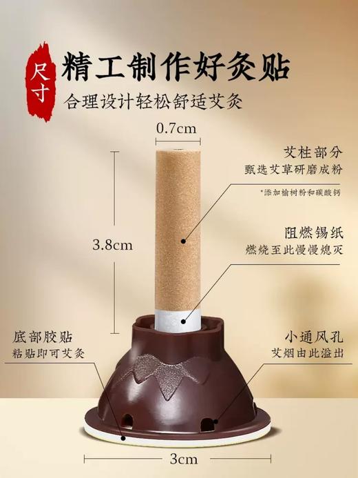 善坤缘大号 穴位灸（塑料盒艾烛）纸盒金艾贴 商品图5