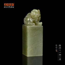 孤品016937-老性丹东冻石兽钮方章-2.5*2.5*6.9cm
