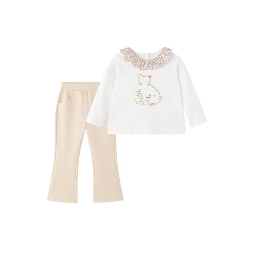 英氏童装儿童外出套四季女童长袖上衣裤子休闲套装可爱女宝衣服 商品图4