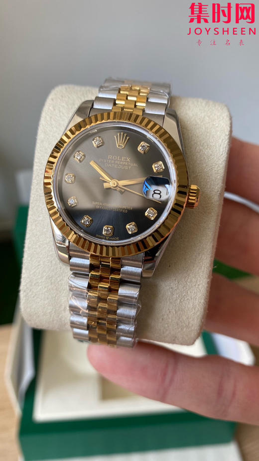 劳力士GS日志31系列 女款日志31mm 间金灰盘钻面 女士腕表 2236机 新品劳力士女款蚝式日志型腕表31mm 到货 商品图3