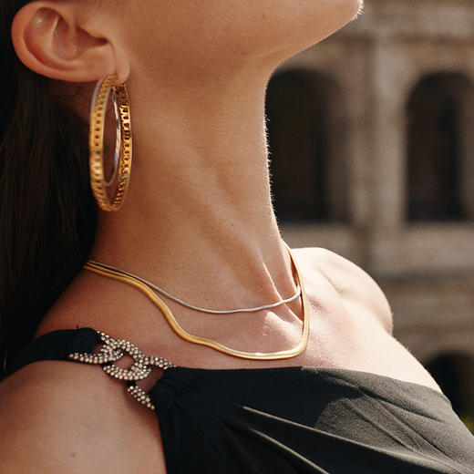 Retro Chic 意大利复古创意饰品 罗马斗兽场叠戴项链 商品图3