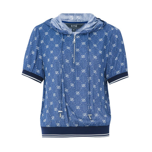 EITIE爱特爱夏季新款时尚休闲显瘦连帽套头印花上衣7813520 商品图5