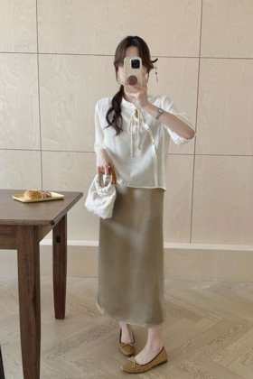 ELLA JADE 素颜中式国风上衣a字半身裙套装 20691