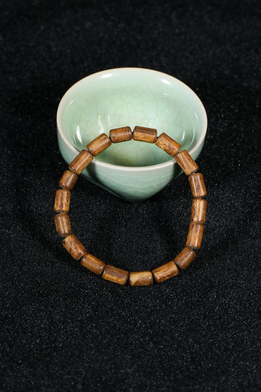 文莱沉水桶珠手串 5.53g ，奶香醇厚，渗透花香甜韵，层次感丰富 商品图0