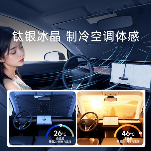 【超模君严选】左都汽车遮阳伞 创新零度环 拉开阴凉 ZD221 商品图5