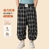 迪士尼儿童裤子加绒加厚冬季女童卫裤一体绒男童保暖裤外穿格子裤 商品缩略图4