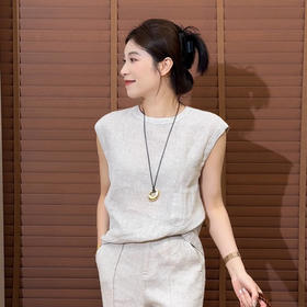 【预售7天】良木礼砂洗亚麻上衣（5055）