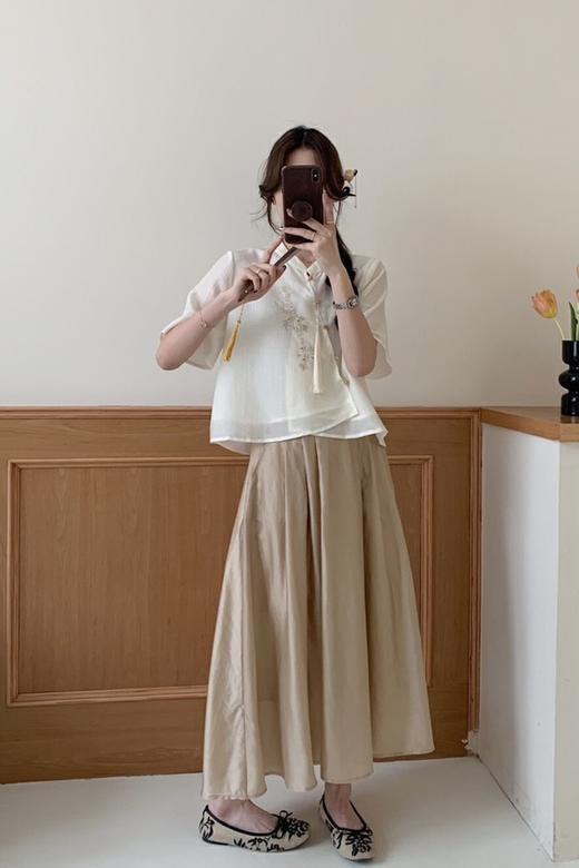 ELLA JADE 素雅中式刺绣不规则套装裙 20687 商品图4