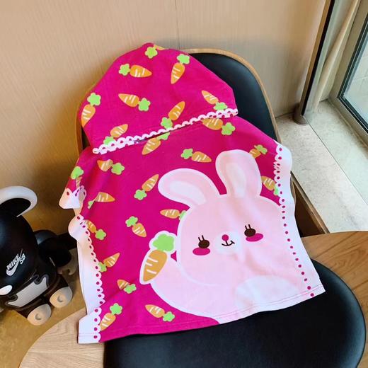 【萌趣设计，让宝贝爱上洗澡！】可爱卡通儿童浴巾斗篷 柔软亲肤不掉毛 洗澡吸水速干 可穿式宝宝浴巾-QQ 商品图9