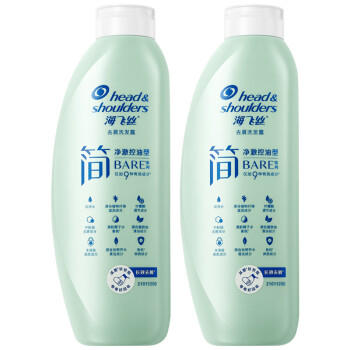 海飞丝简系列温和去屑洗发水套装400g*2净澈控油止痒青少年洗发水洗头膏 商品图7