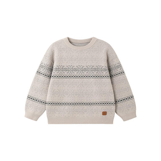 英氏儿童毛衣套头衫男童长袖保暖毛衣秋冬百搭中大童学院风针织衫 商品图4