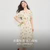 【专属特价】熙世界法式泡泡袖樱桃碎花连衣裙女夏季新款收腰显瘦V领茶歇裙子 商品缩略图1