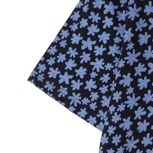 T4025夏季高级感新款男士满印花卉图案短袖T恤休闲风设计百搭圆领上衣 商品图4