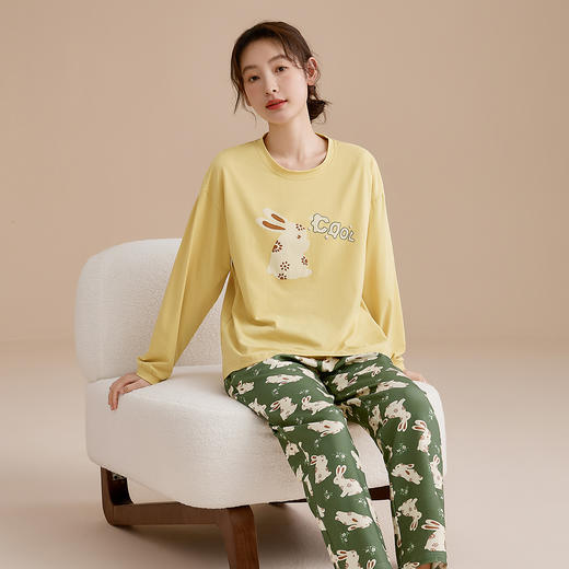 康妮雅女士长袖长裤套头套装 商品图2