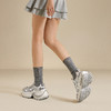 千百度厚底银色老爹鞋女款增高透气时尚运动休闲鞋A25318862 商品缩略图2