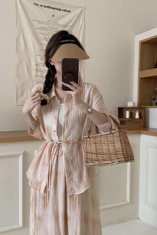 ELLA JADE 设计感晕染宽松防晒套装裙 20715 商品图1