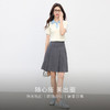 【专属特价】熙世界法式撞色Polo领针织衫女短袖通勤休闲正肩T恤上衣2025夏季 商品缩略图2