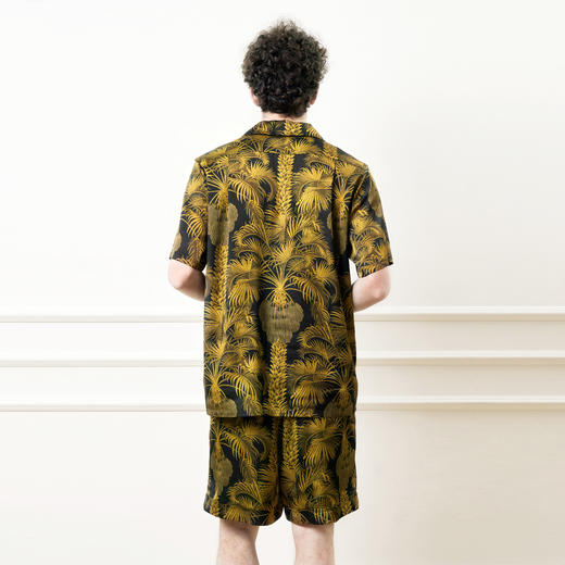 Solo seta22姆米男士真短袖短裤套装桑蚕丝印花家居服2025秋冬 商品图4