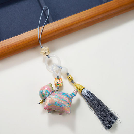 【普陀山】手工招财大漆猫｜檀木雕招财小猫挂件   财财猫咪包包挂件招财猫车挂件 商品图12