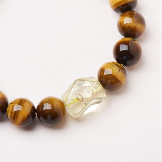 【普陀山】流年秘境天然10MM大颗虎眼石手串  男女通用  随形黄水晶手链 商品图4