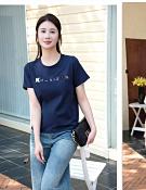 586017精梳棉字母棉T 商品图1