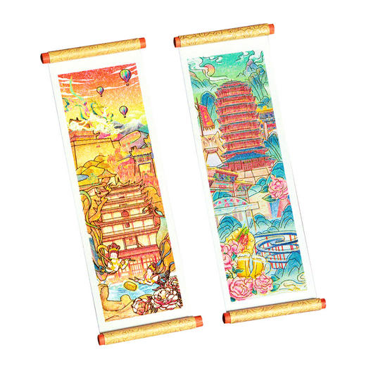 【中国城市卷轴冰箱贴】木质磁贴现货文创旅游景区冰箱贴 商品图3