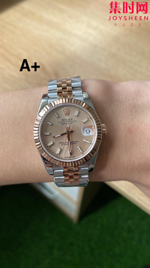 劳力士GS日志31系列 女款日志31mm 间玫金香槟金盘 女士腕表 2236机 新品劳力士女款蚝式日志型腕表31mm 到货 商品图8