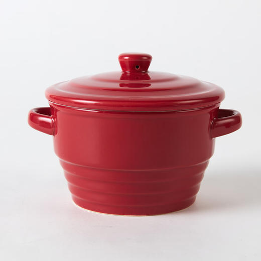 微波炉专用器皿耐高温陶瓷碗可烘焙双耳带盖碗 商品图1