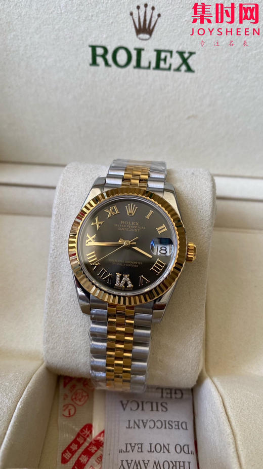 劳力士GS日志31系列 女款日志31mm 间金灰盘罗马面 女士腕表 2236机 新品劳力士女款蚝式日志型腕表31mm 到货 商品图2