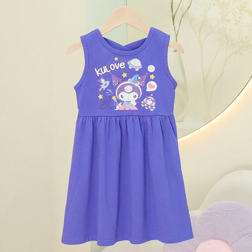 【露背设计，潮酷又飒】新款网红女童连衣裙 夏季童装儿童露背 潮酷又酷又飒 黑色沙滩裙-QQ 商品图2