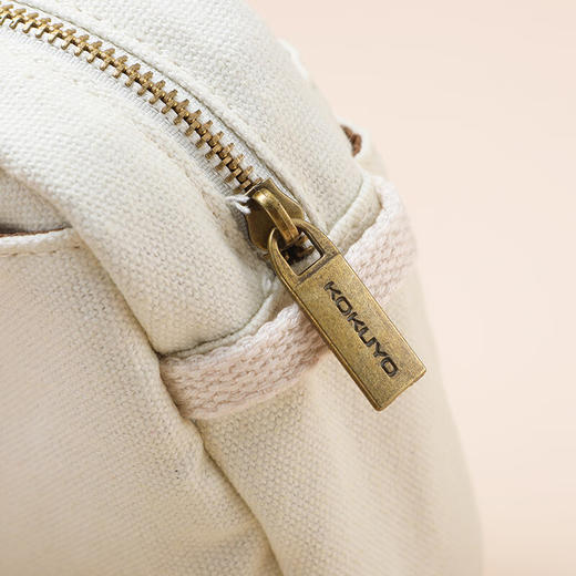 国誉(KOKUYO)一米新纯手提收纳整理包中包帆布笔袋浅棕色/内附背带1个装 商品图4