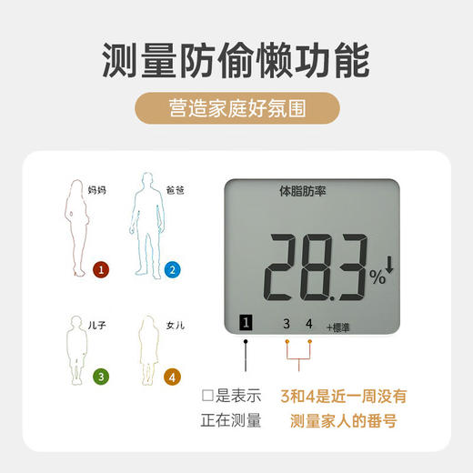 百利达（TANITA）BC-771LS家用智能体脂秤 日本品牌电子健康体重秤 中老年专用体脂秤减肥专用精准 白色_MW 商品图4