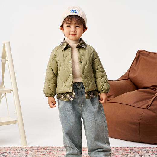 Cucutas男幼童羽绒服CY25WIW587橄榄绿/咖色调（90#-130#） 商品图0