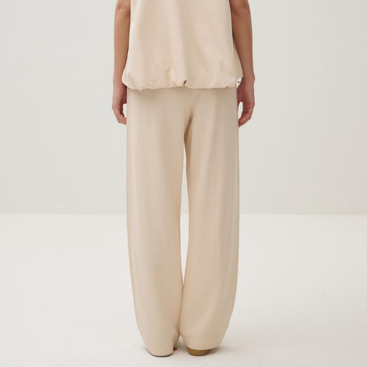 谜底休闲裤长裤女2025秋季新品时尚设计感松紧腰直筒裤253MK1162 商品图2