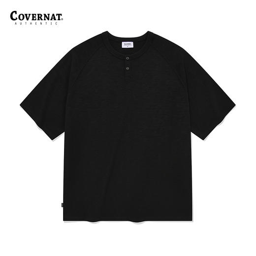 covernat韩国潮牌纯色纯棉宽松t恤竹节棉圆领短袖2025夏季CO2402ST23 商品图0