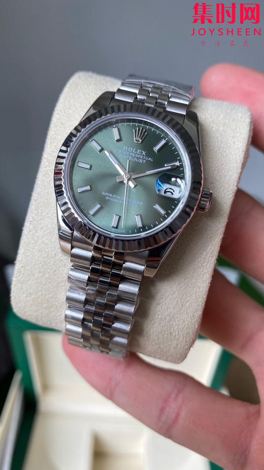 劳力士GS日志31系列 女款日志31mm 绿盘条丁 薄荷绿 女士腕表 2236机 新品劳力士女款蚝式日志型腕表31mm 到货 商品图3