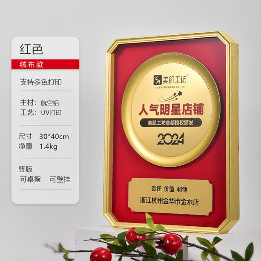 金属授权牌定制代理经销商供应商奖牌高档证书奖杯牌匾订制定做 商品图4