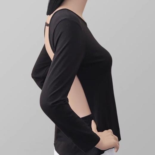 【九九老师】三伏天晒背专用衣服长袖 （3色可选 黑色、灰色、白色） 商品图4