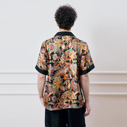 Solo seta男士真丝印花睡衣套装桑蚕丝可外穿短袖短裤2025秋冬 商品图4