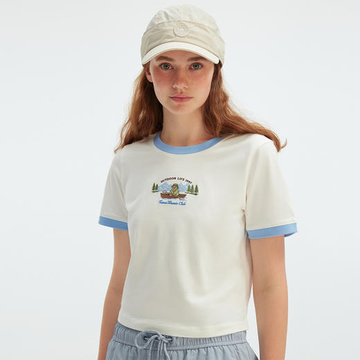 【大都会】TeenieWeenie小熊短袖圆领T恤女2025秋季新款女装TTRA253707 商品图0