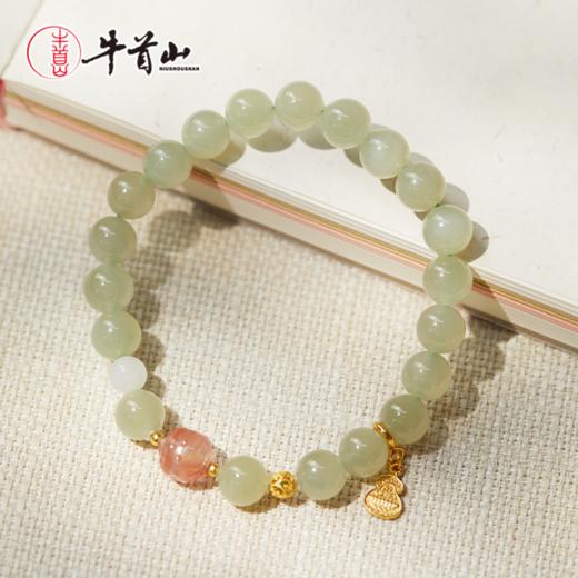 牛首山文创和田青玉转经轮手串个性配饰文创手串送女生闺蜜礼物 商品图4