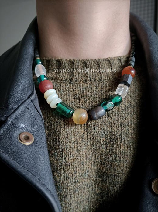 原创【风格～孤品手作】老玛瑙琉璃水晶项链｜非7日无理由退换货 商品图5