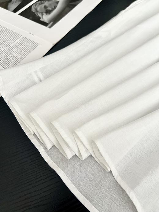 优雅棉苎麻呼吸轻盈睫毛蕾丝直筒连衣裙 商品图9