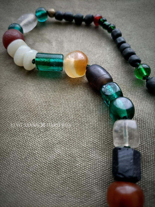 原创【风格～孤品手作】老玛瑙琉璃水晶项链｜非7日无理由退换货 商品图4