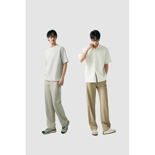 棉仓363818032-水波纹针织亚麻卫裤 商品图4